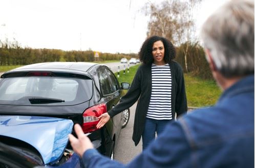 angry female driver hit by uninsured motorist in florida